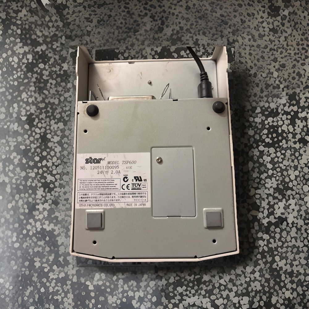 Star TSP600 613C Parallel Thermal POS Receipt Printer No Cords Unit Only