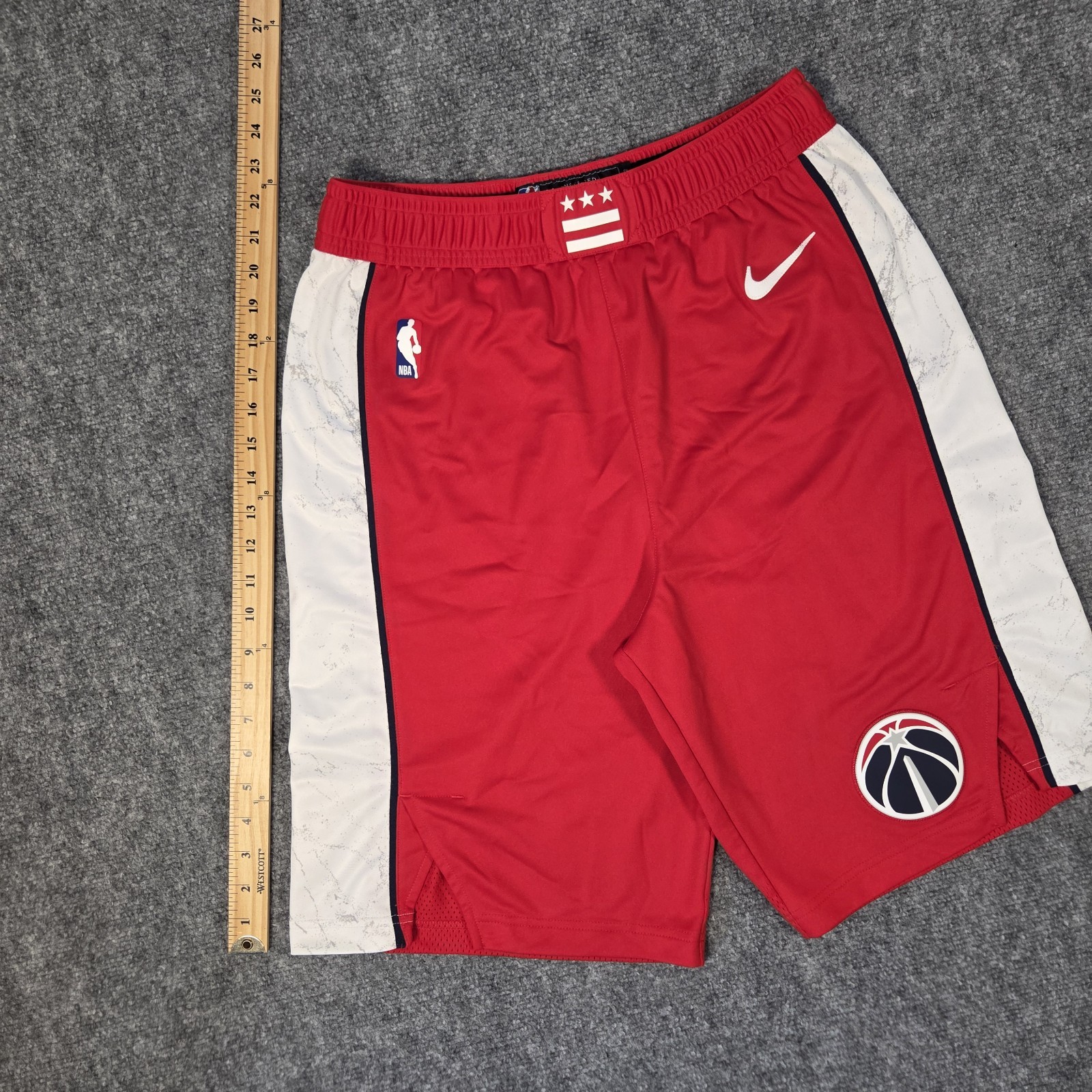 Washington Wizards Nike Shorts Mens 38 Length +2 Vaporknit Basketball NBA