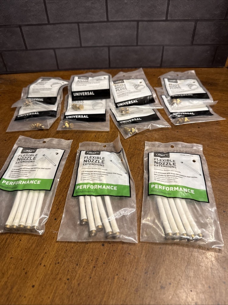 Orbit Brass Nozzle Plugs (24) and Flexible Nozzle Extensions (15)
