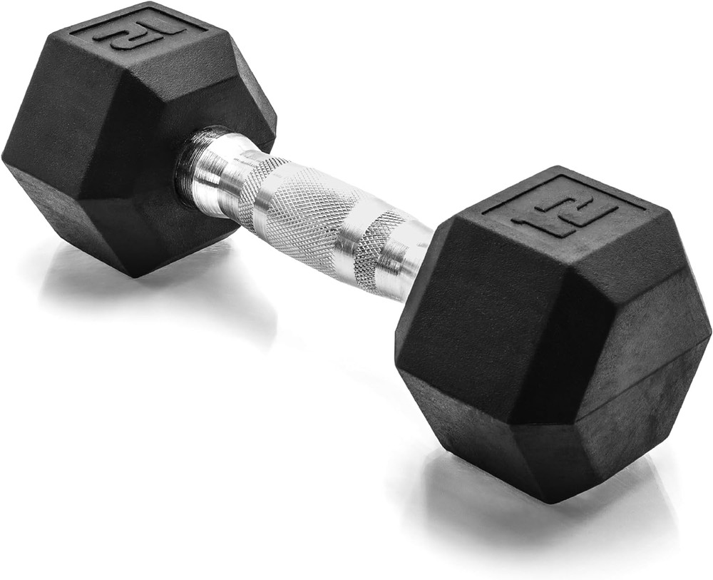 CAP Barbell Coated Hex Dumbbell Weight - Single | 10-120 Lbs | Multiple Options