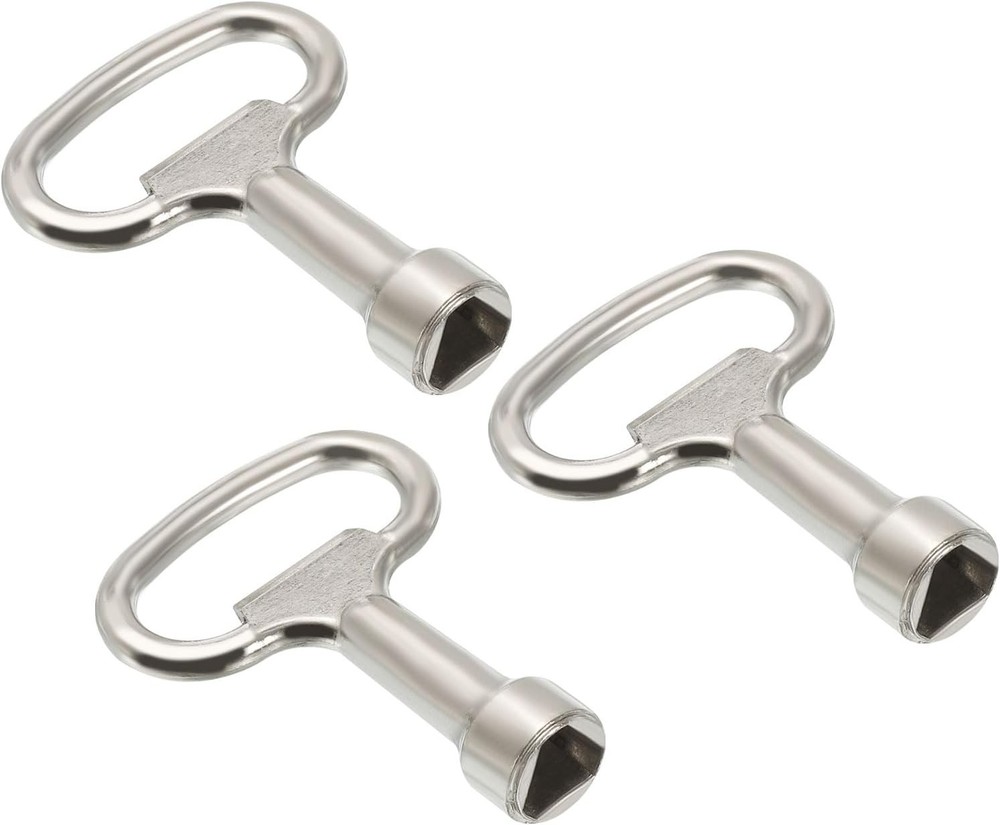 PATIKIL 12.5x7mm Triangle Socket Spanner Key, 3 Pack Electrical Cabinet Gas Wate