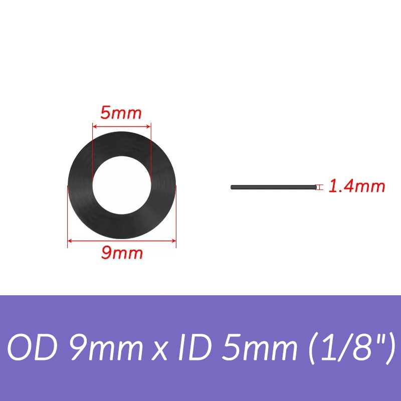 Solid Neoprene Rubber Washers 9-56mm Flat Round Ring Washers Seal Gaskets 1/8-2"