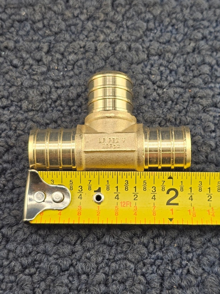 (QTY 25) SHARKBITE UC370LF: 3/4" PEX Brass Barb Tee Fitting Potable Gas System
