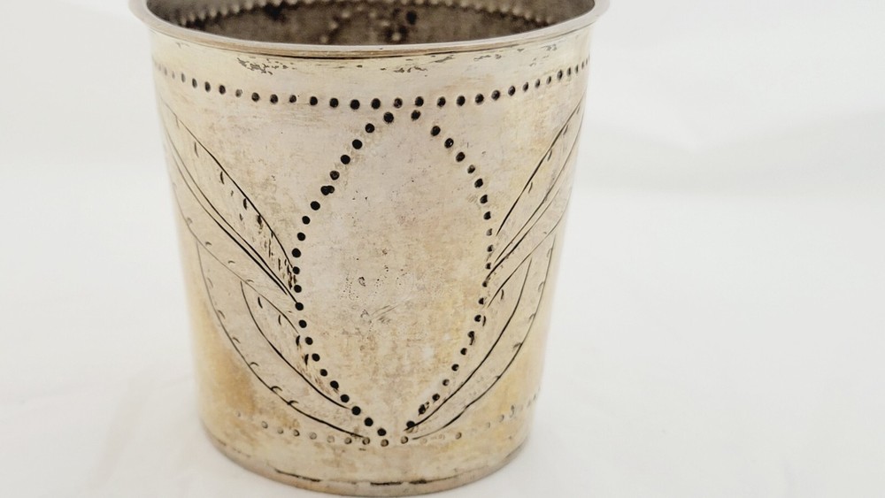 ANTIQUE STERLING SILVER CUP / BEAKER  1790'S