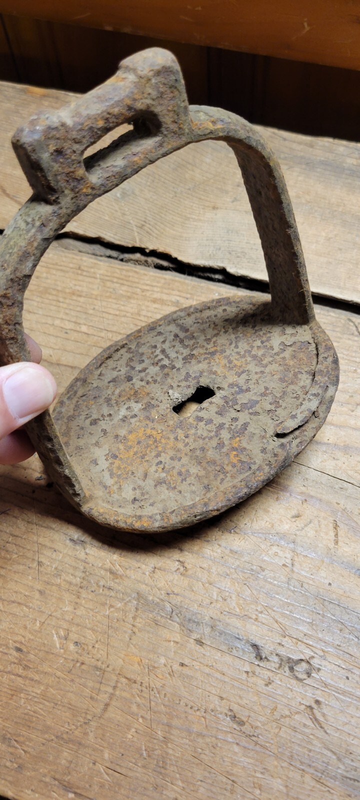 Pair 1700's Vintage Antique Spanish Colonial Iron Metal Stirrup Artifact 18th c