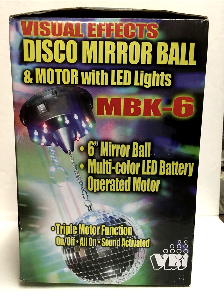 Visual Effects - MBK - Mirrored Disco Ball - 6 in. NEW IN BOX
