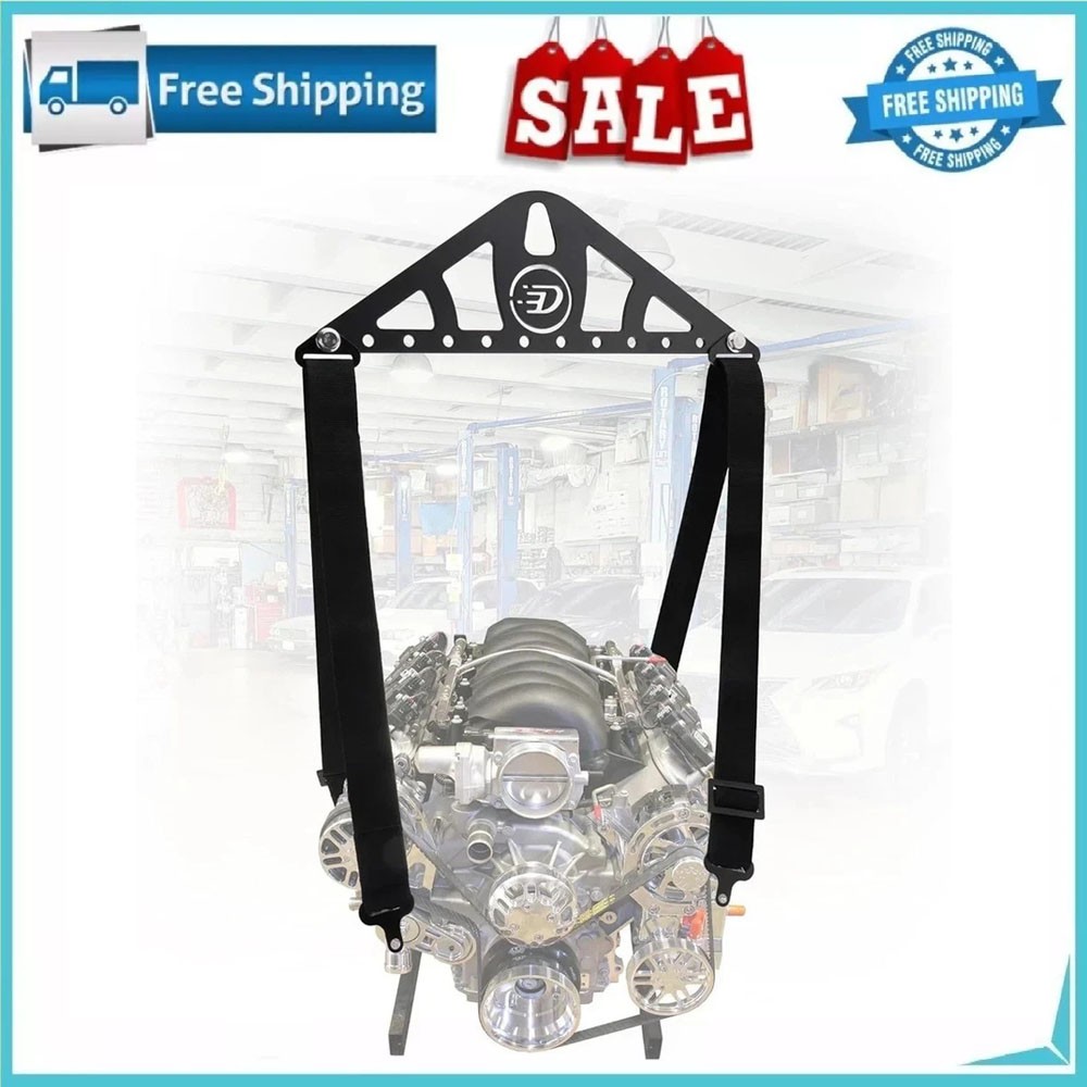 Universal 2-Point or 4-Point Engine Lift Sling Kit Heavy Duty for Engine Hoists