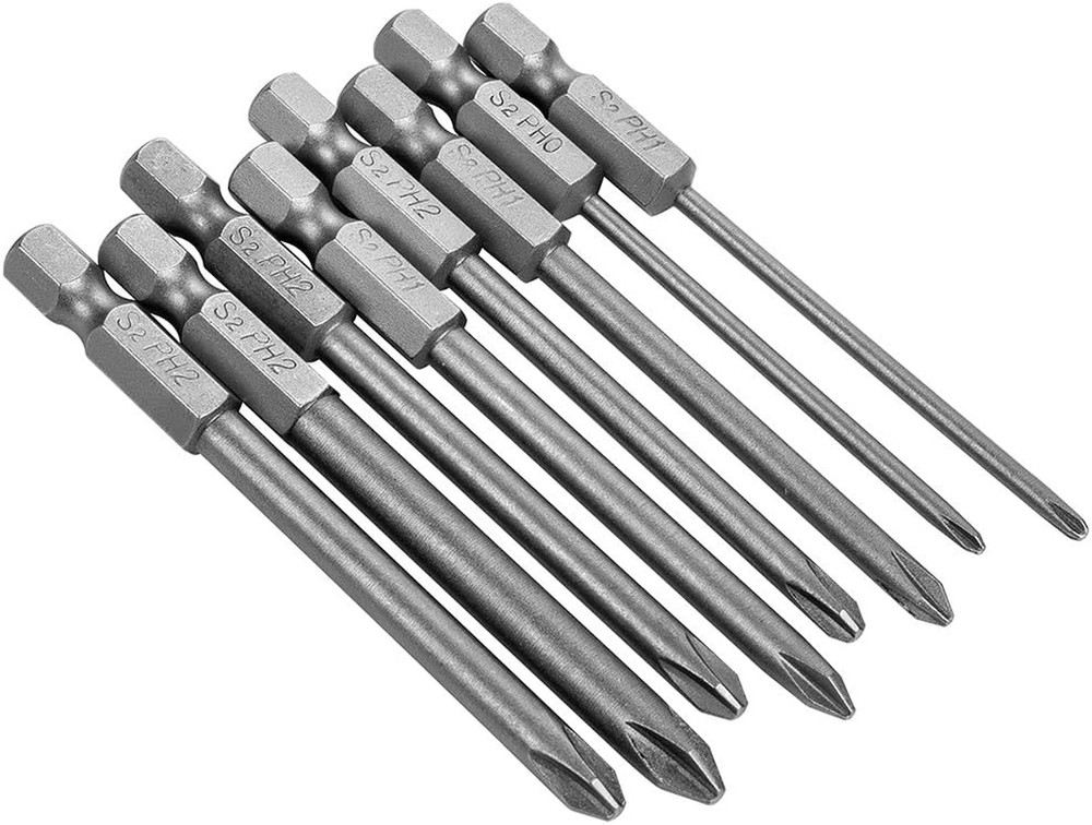 8 Pack 3 Inch Magnetic Long Hex Cross Phillips Screw Head Screwdriver Bits Elect