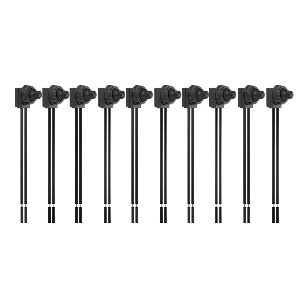 10Pcs Push Button Switch 4.5" Cord IP67 Waterproof for LED Light Motorcycle Part