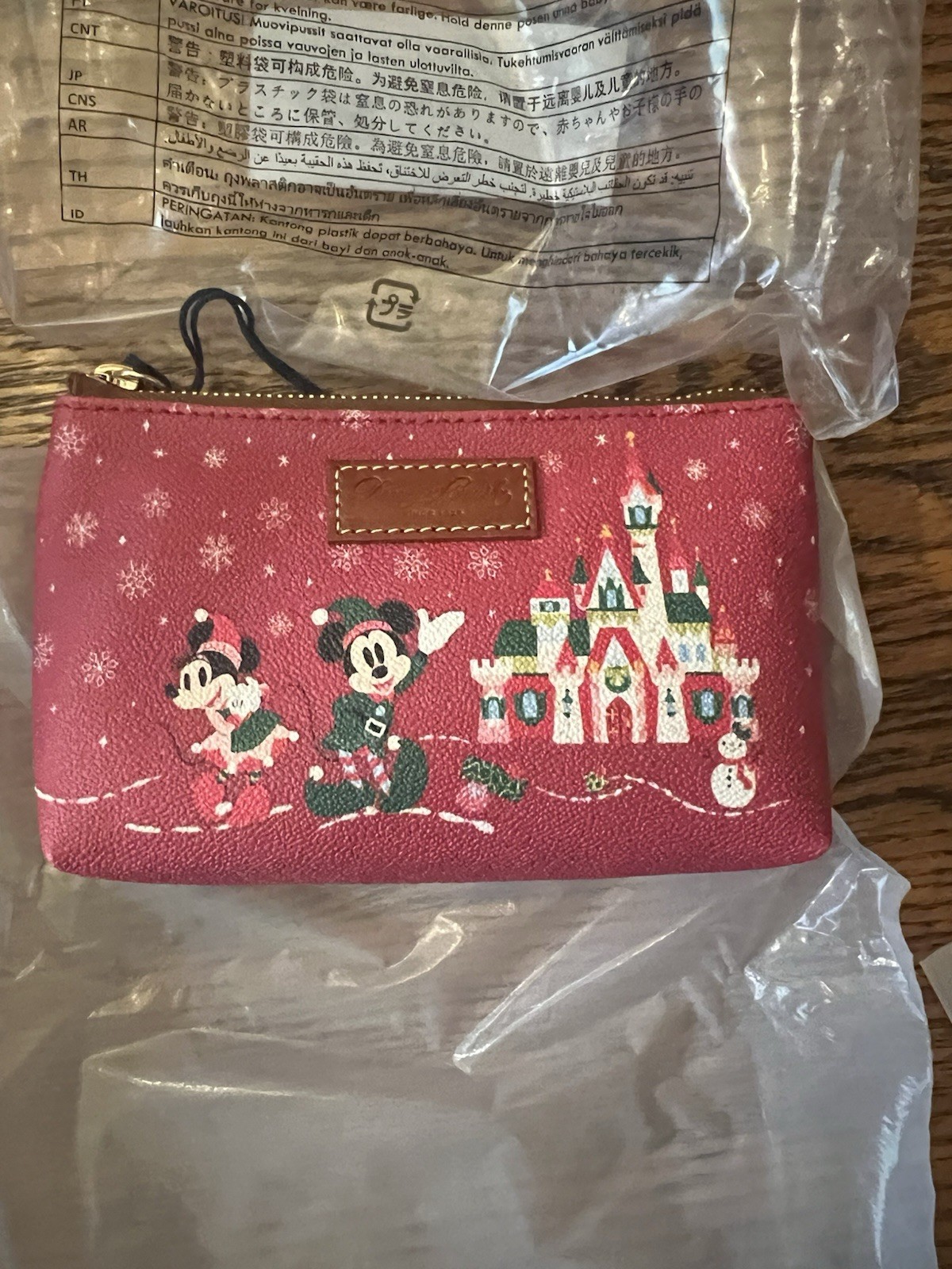 Disney Dooney & Bourke Christmas Cosmetic Case NWT