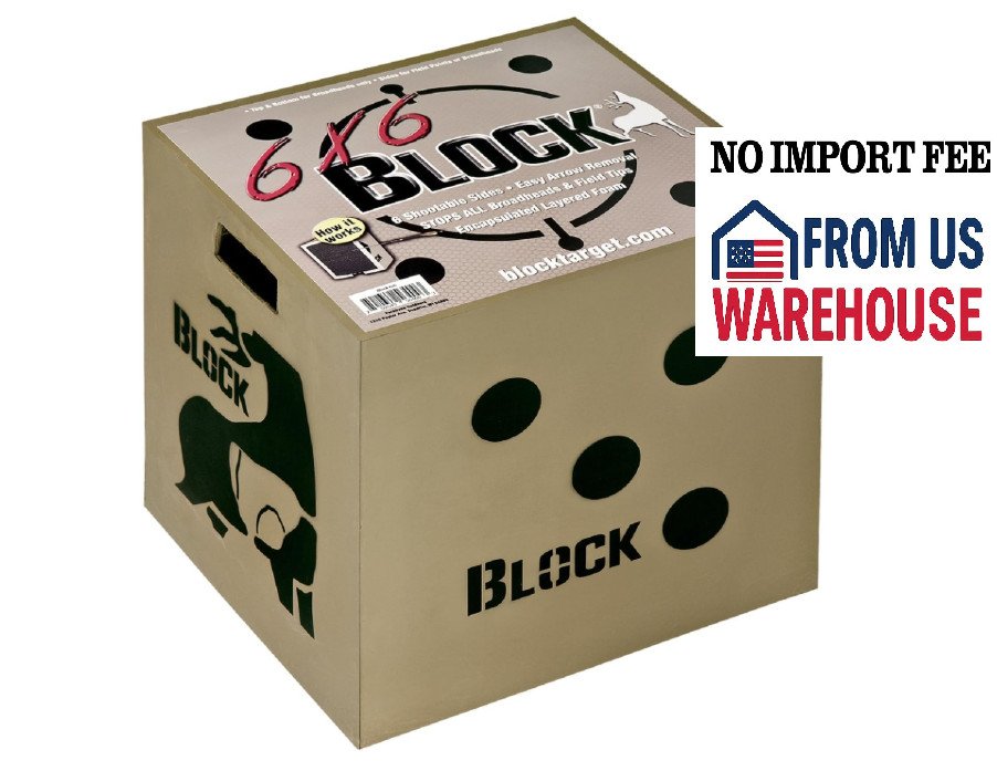 Block 6-Sided Arrow Archery Target with Polyfusion Technology