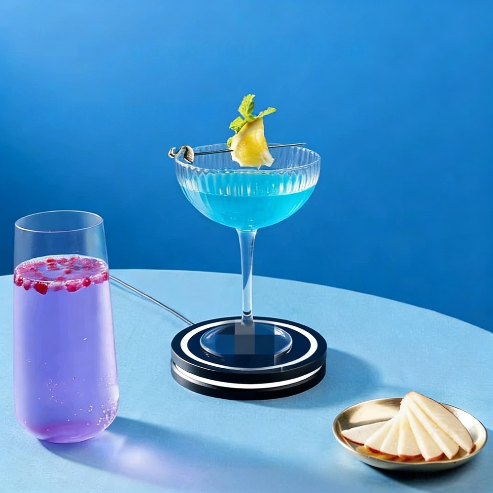 Cocktail Coaster Interactive Lighting Easy to Clean & Carry