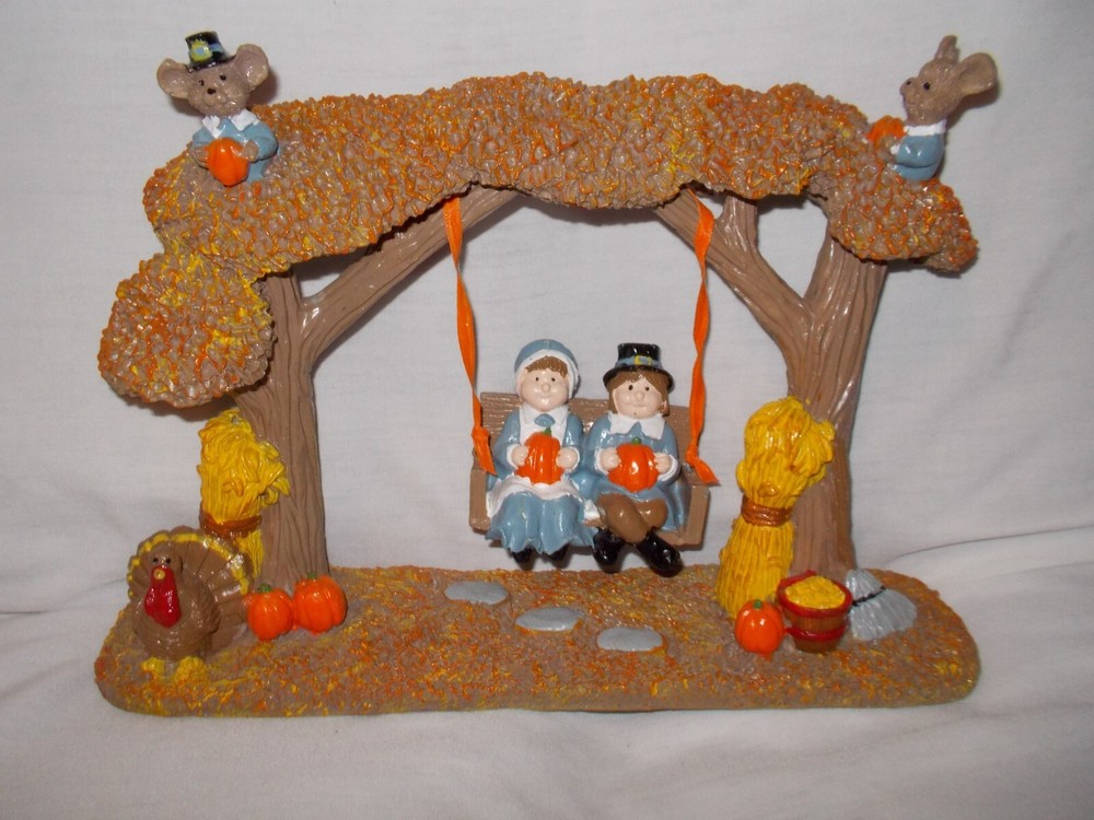 Polystone Thanksgiving Swing in Garden