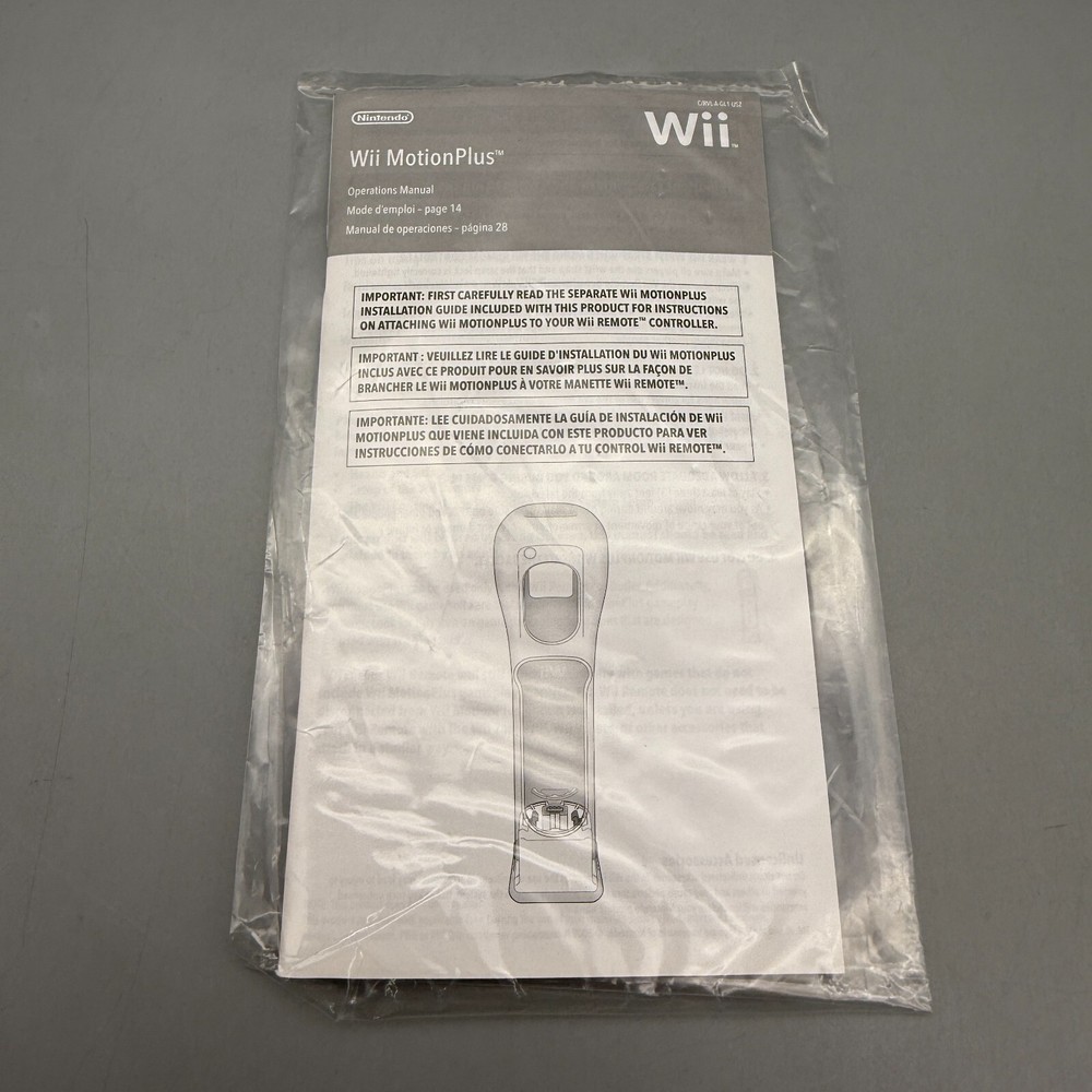 Nintendo Wii Operations Manual System Setup Channels & Settings and MotionPlus