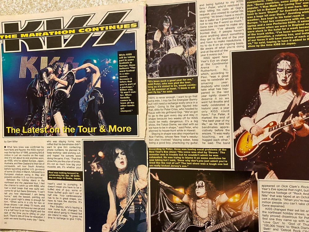 Kiss, Three Page Vintage Clipping