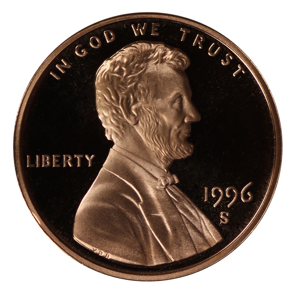 1996 -S Lincoln Memorial Cent Gem Proof Single Coin