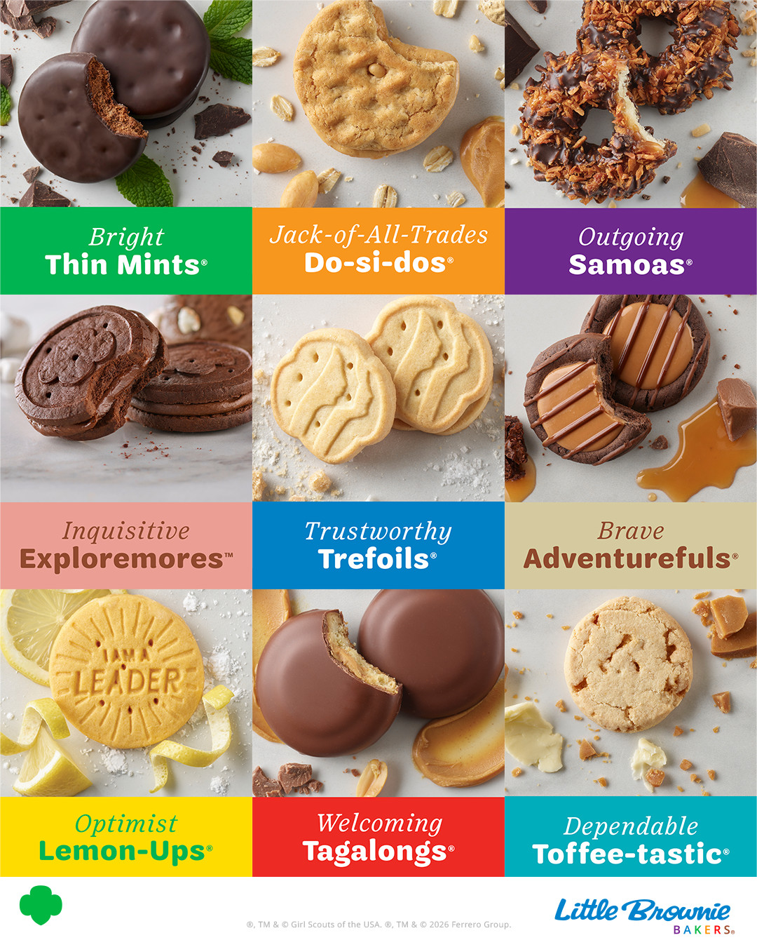 Girl Scout Cookies New 2026 Season LBB Bakery (Pick From 9 Flavors)!