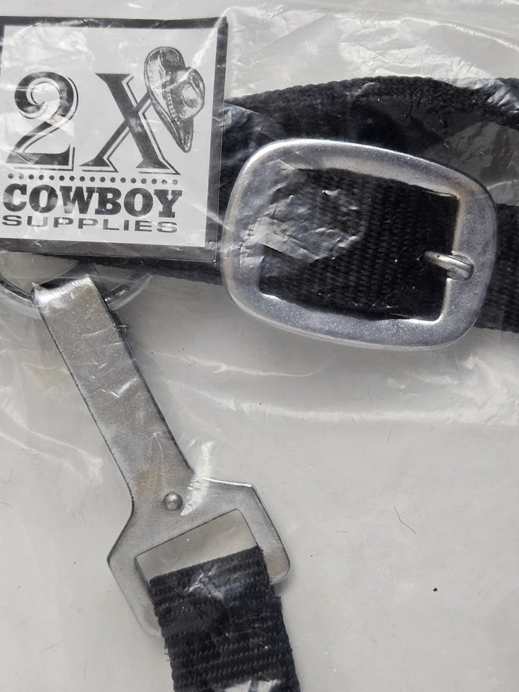 2X Cowboy Horse Halter Size Average *Black* NEW