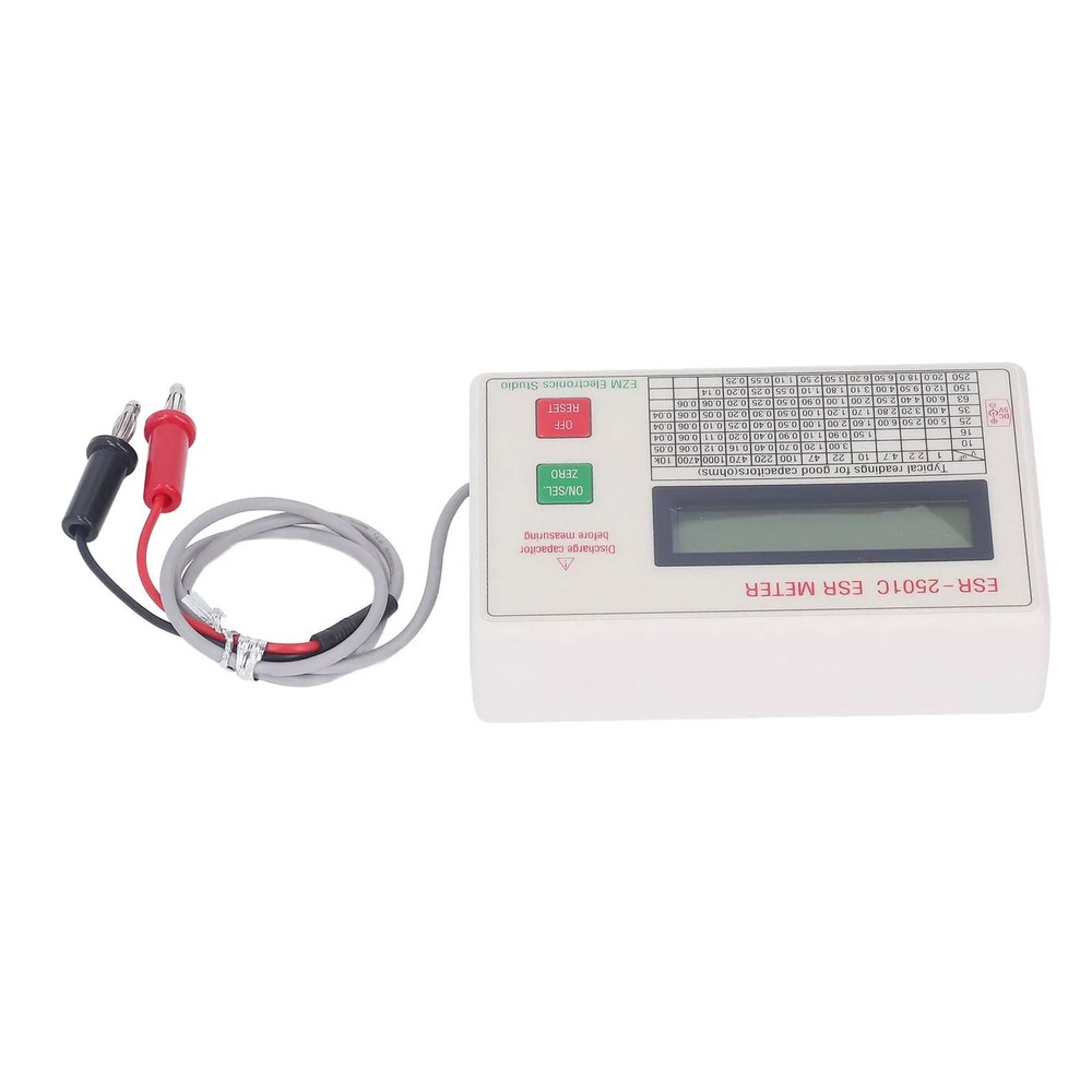 Durable Handheld ESR DCR Capacitor Tester High Accuracy Capacitance Meter