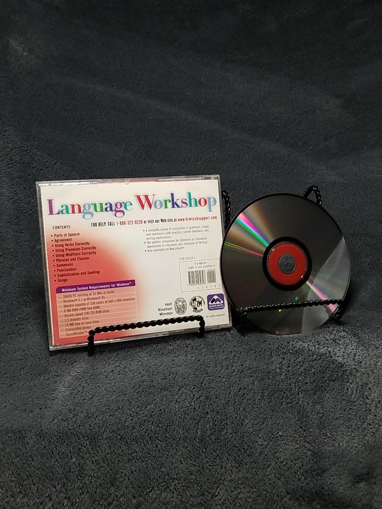 Language Workshop Grade 8 Interactive Multimedia Software Grammar Holt, Rinehart