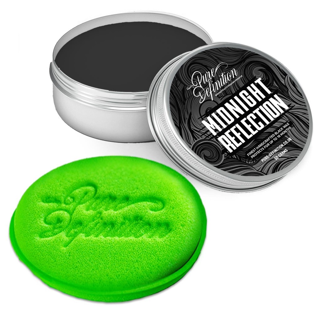 Black Car Wax Midnight Reflection Paintwork Mirror High Gloss 50g PureDefinition