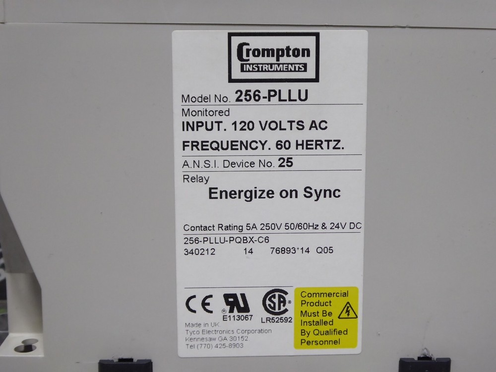 USED Crompton Instruments 256-PLLU Protector Trip Relay