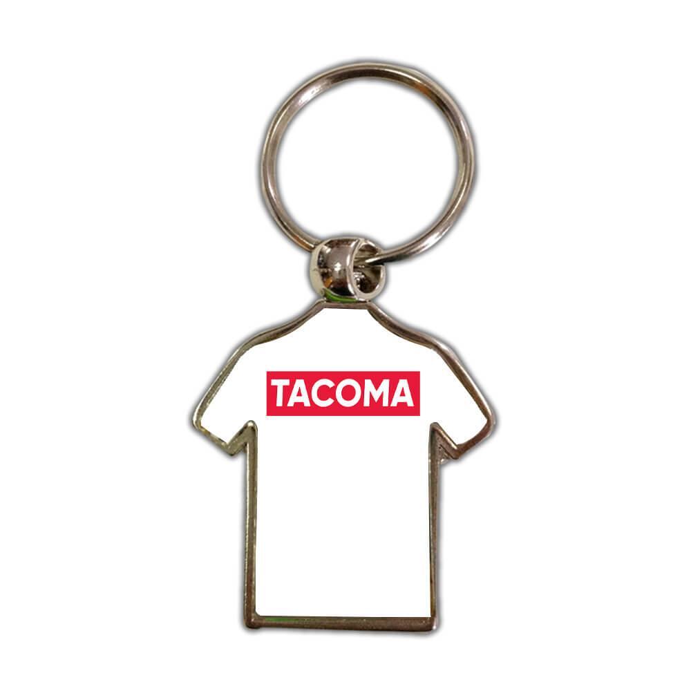 Spokane Washington : Gift Shirt Keychain Red Stripe
