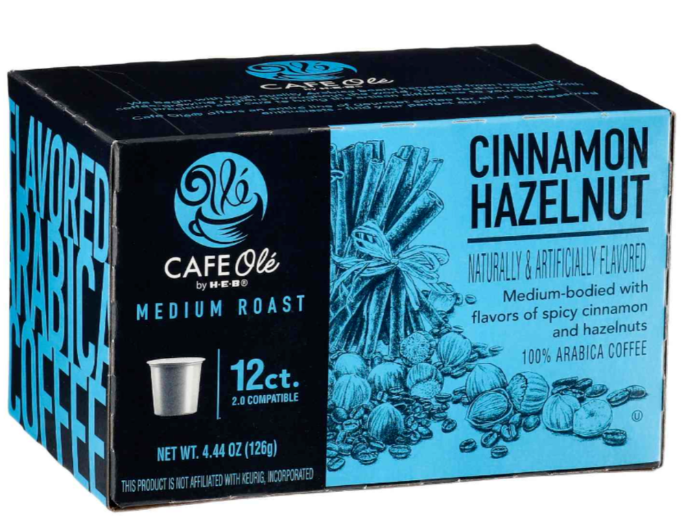 CAFE Olé by H‑E‑B Medium Roast Cinnamon Hazelnut Coffee Single Serve Cup 12CT