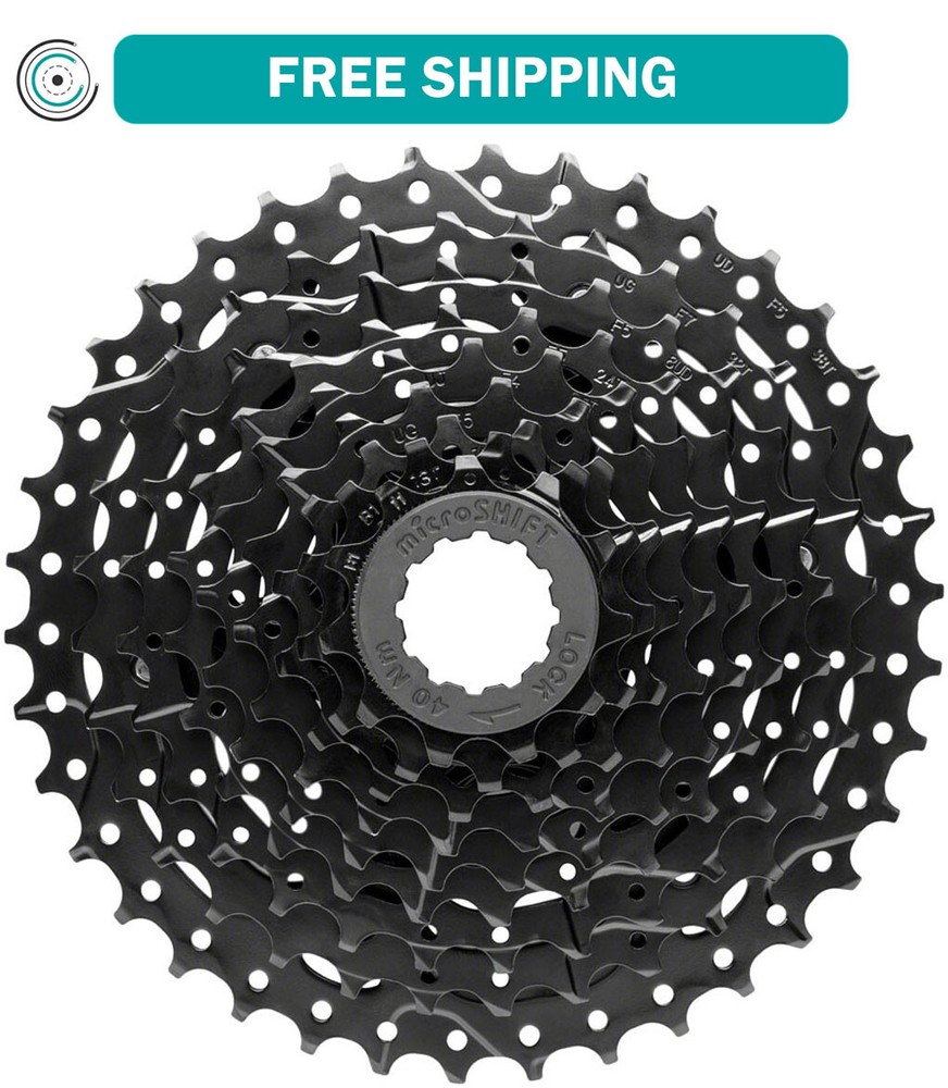 microSHIFT ADVENT Super Short Cassette - 9 Speed, 11-38t, Black, ED Coated