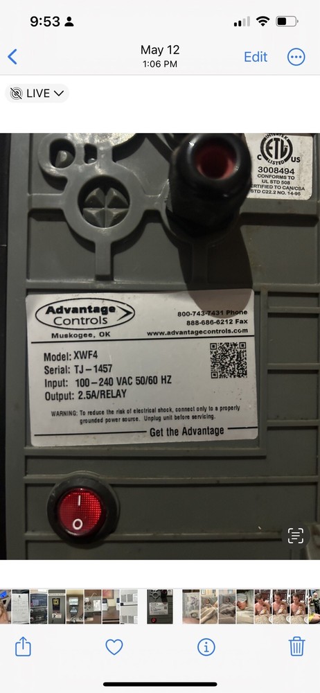 ADVANTAGE CONTROLS XWF4 CHEM-AQUA MINIWAVE CONTROLLER