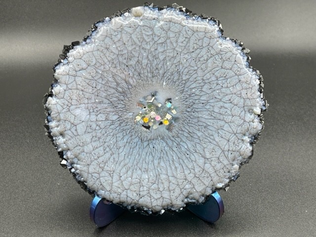 Sm 3 oz Volume Silicone Crystal Edged Tapered Coaster Mold