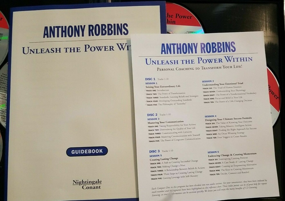 Anthony Robbins UNLEASH THE POWER WITHIN Self Empowerment Program 6 CD Set
