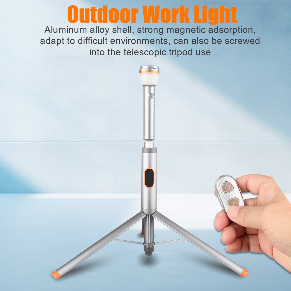 Smart Rechargeable Magnetic LED Flashlight Adjustable Height Camping Light US