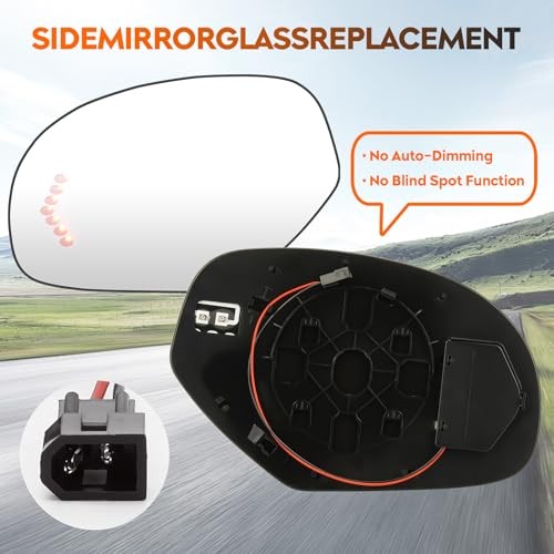 Driver Left Side Mirror Glass Fit For Chevy Avalanche For Driver Side (Left)