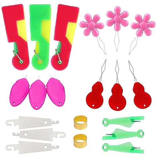 Needle Threaders for Hand Sewing Embroidery Needle Threader 20 Pcs/6 Types