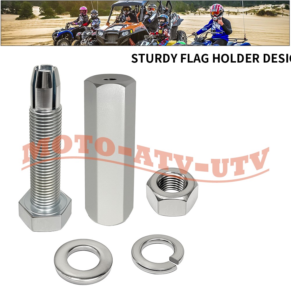Pair Quick Release Flag Pole Holder For ATV UTV Motorcycle All 1/4" Mount Flags