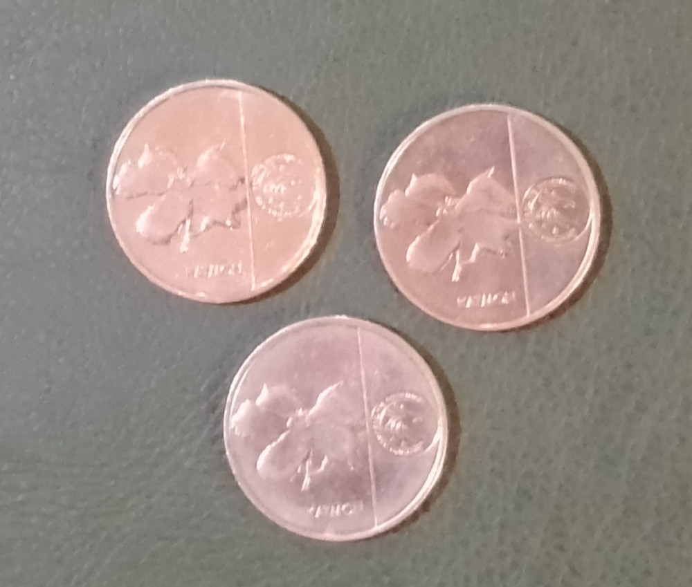 PHILIPPINES 25 SENTIMO COIN x 3 - All Different Years - BSP - Circulated