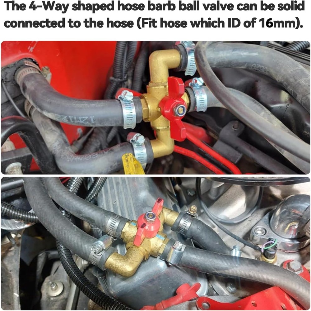 Heater Core Bypass 4-way Solid Brass Automobile Integrated Manual Control