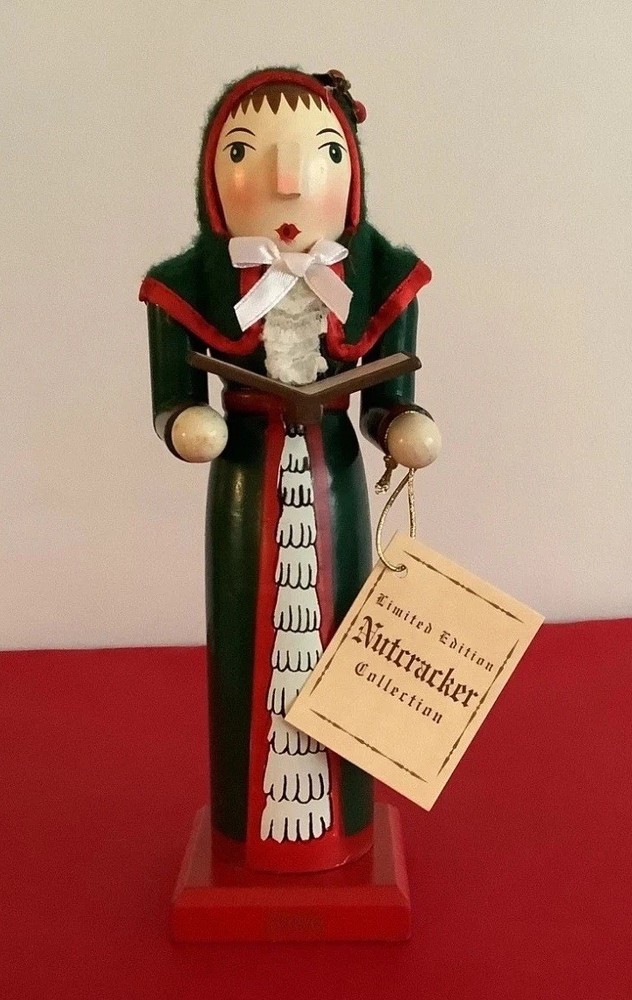 Nutcracker Christmas Caroler Wood Nutcracker  8580 Rare 8” Limited Edition 2006