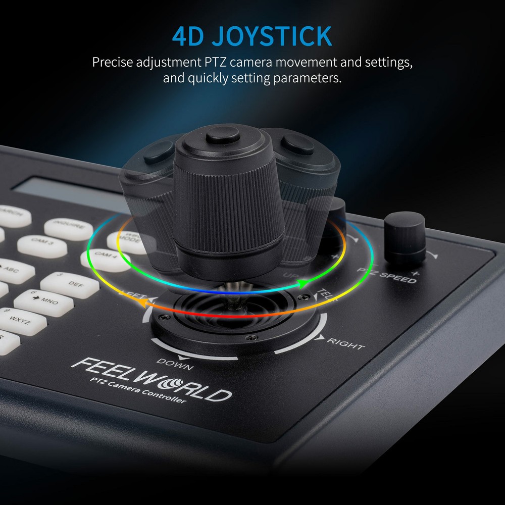 FEELWORLD KBC10 PTZ Camera Controller Multiple Control Network Protocol PoE NEW