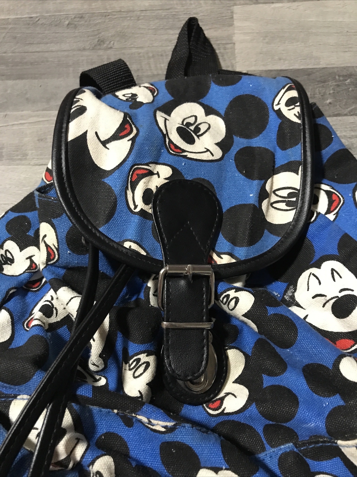 Disney Mickey Mouse Expressions Backpack All Over Print Blue & Black