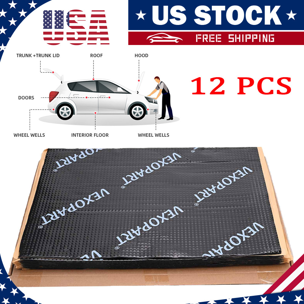 24sqft Car Sound Deadener Mat Proofing Butyl Insulation Material Kill Noise NEW