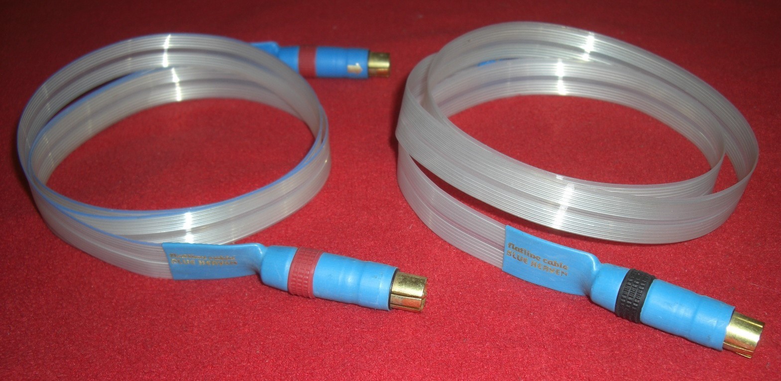 NORDOST BLUE HEAVEN FLATLINE INTERCONNECTS *1 METER PAIR* WITH RCAs ORIG BOX