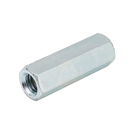 50 Packs Rod Coupling Nuts, UNC Threaded Hex Coupling Nut 1/4"-20