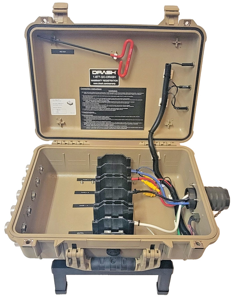 3 Phase Power Distribution Unit 50A Generator Distrob Box PDU Pelican Case DRASH