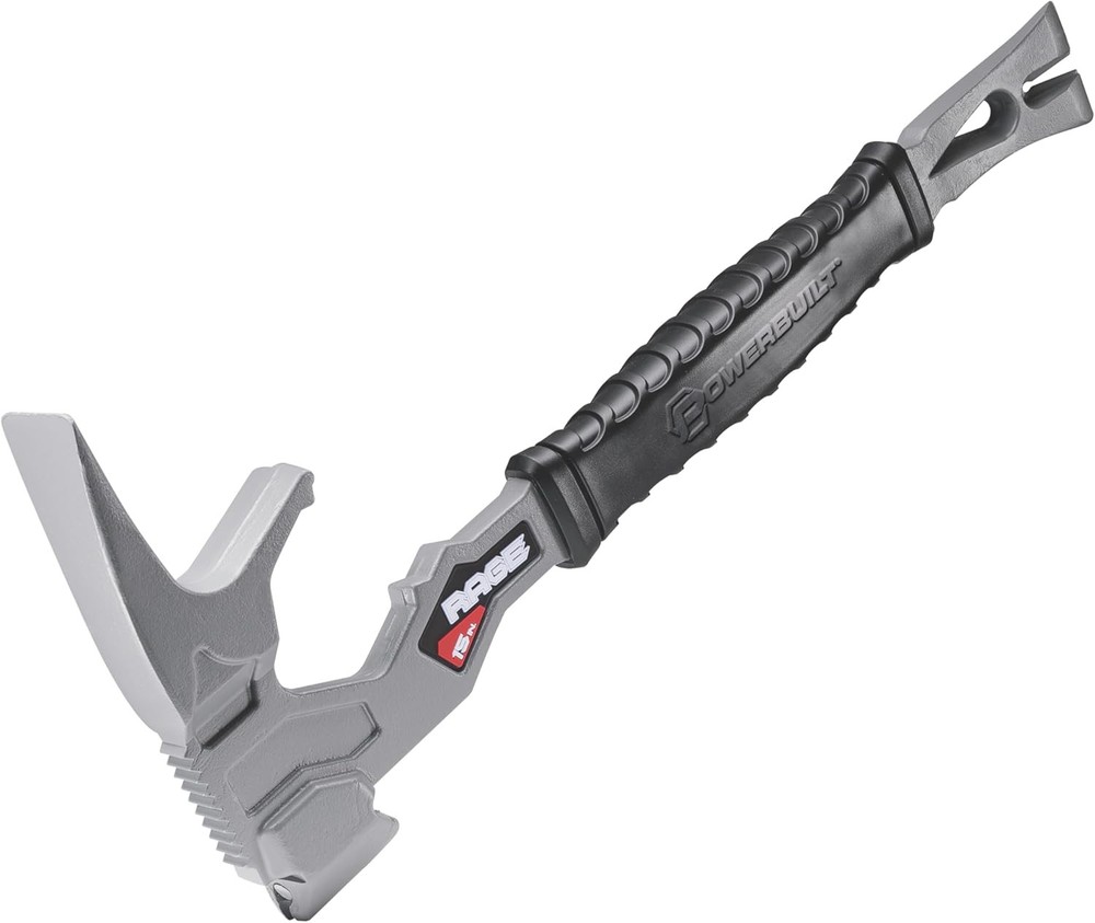 Powerbuilt 15 Inch Multi-Function Demolition Tool, Hammer, Nail Puller, Magnetic
