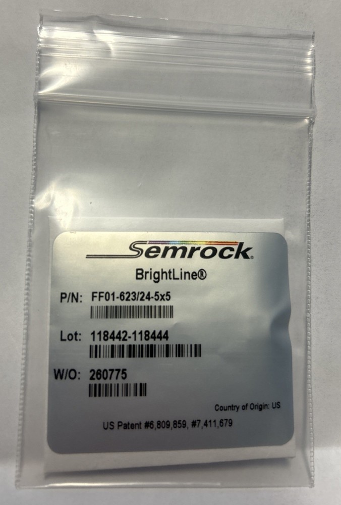 Semrock BrightLine FF01-623/24-5x5 Bandpass Filter