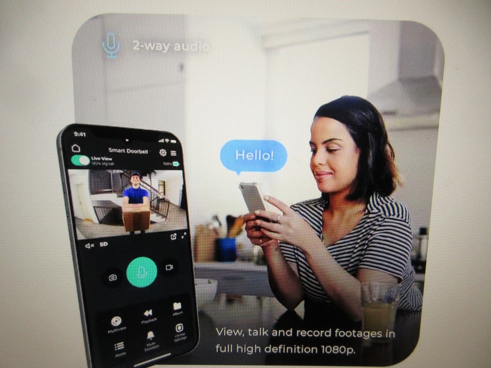 Heath Zenith Black Plastic Wired Smart Video Doorbell