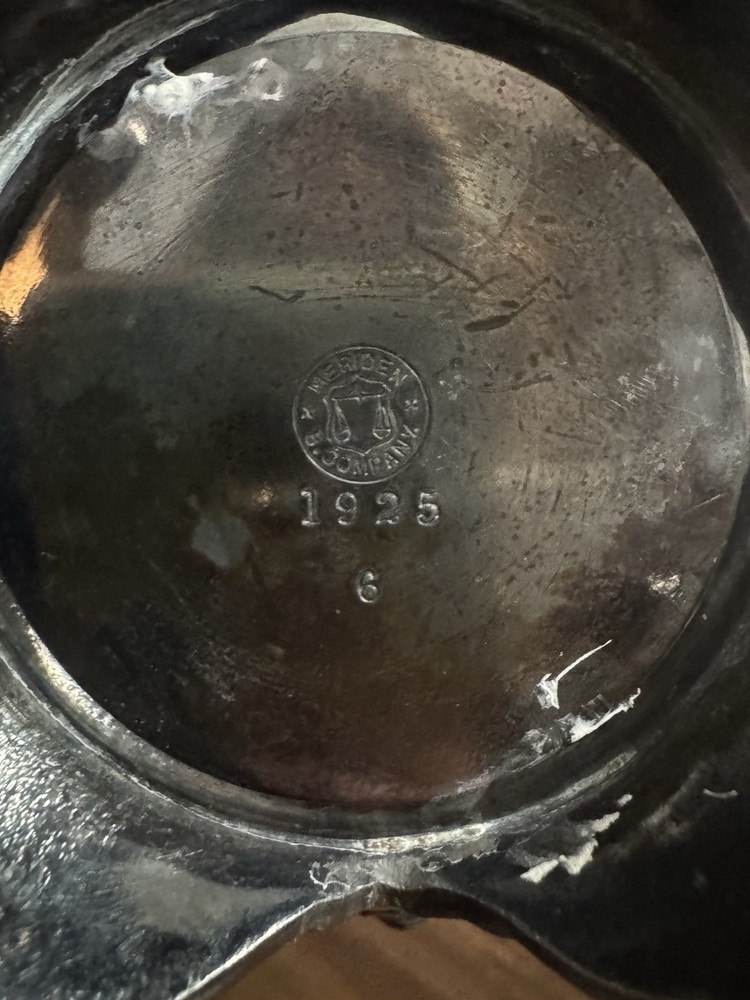 Antique Meriden Britannia Teapot Silver Plated Pattern 1925