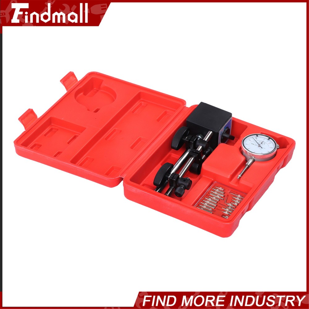 Findmall Dial Indicator, Magnetic Base & Point Precision Inspection Set
